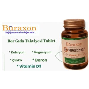 Buraxon Bor gıda takviyesi Vitamin D3 Tablet boron supplement - Görsel 4