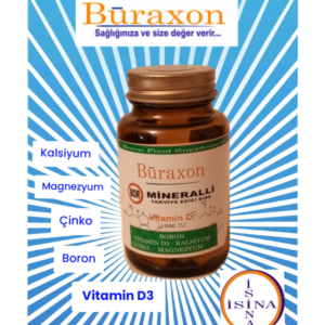 Buraxon Bor gıda takviyesi Vitamin D3 Tablet boron supplement - Görsel 5